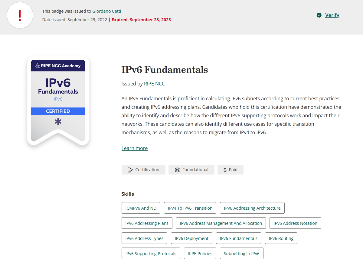 IPv6 Fundamentals — RIPE NCC Academy 2022