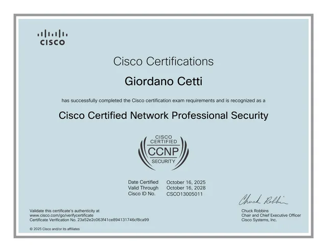 Cisco CCNP Security 2025